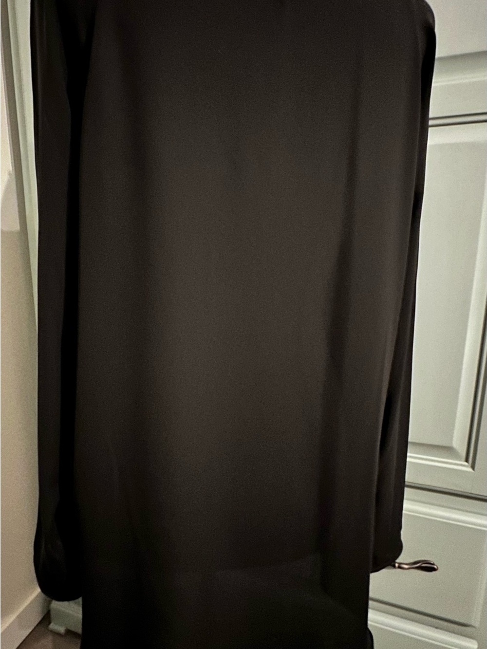 Lord & Taylor Black Long-Sleeve Scoop Neck Blouse - Picture 3 of 3